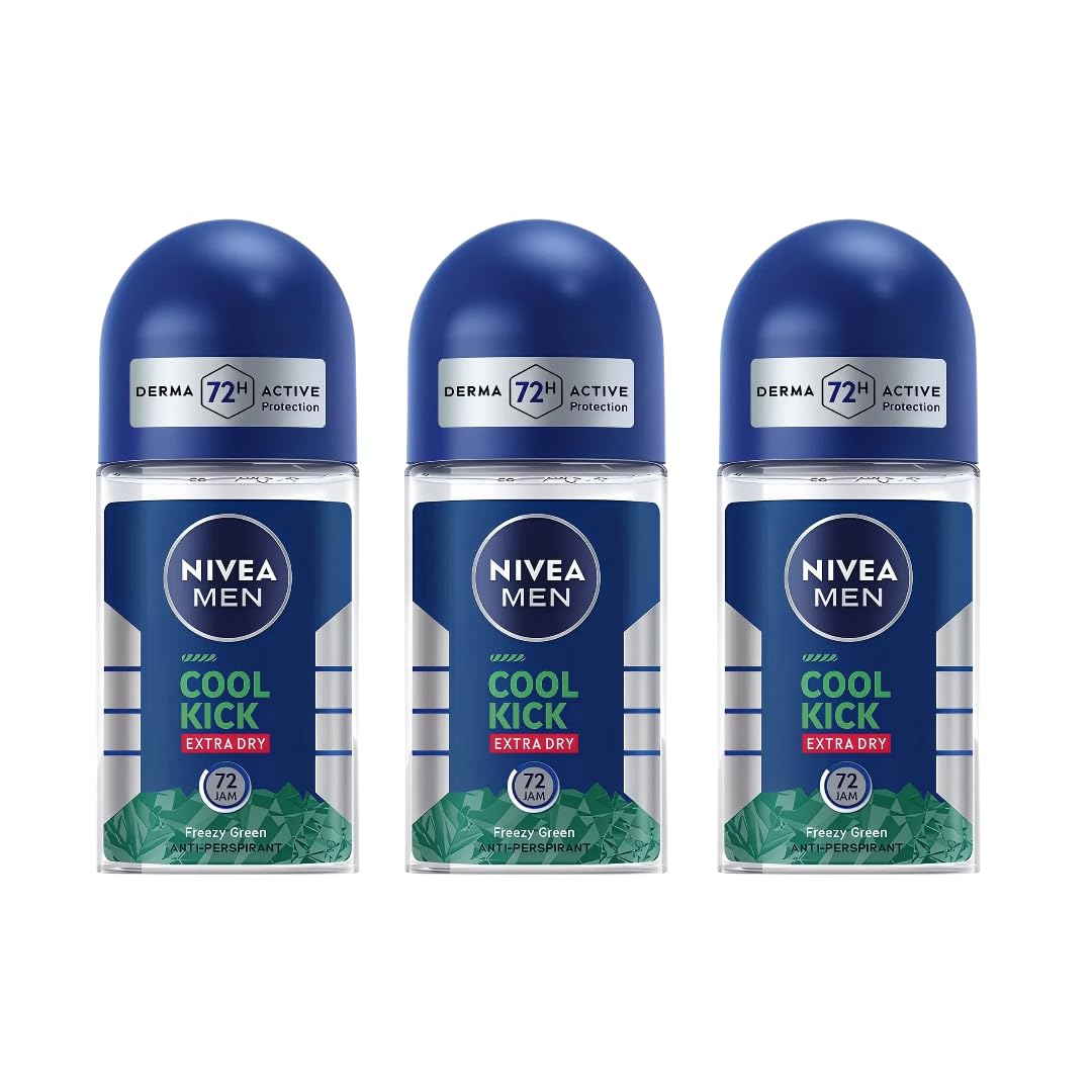 Amazon.com : Nivea Men Roll On Deodorant Cool Kick Extra Dry